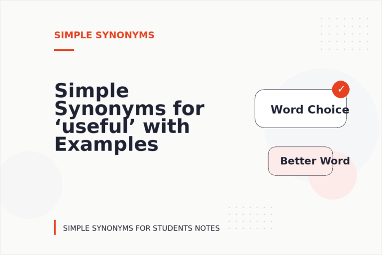 Simple Synonyms for ‘useful’ with Examples