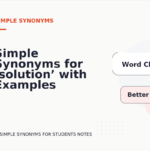 Simple Synonyms for ‘solution’ with Examples