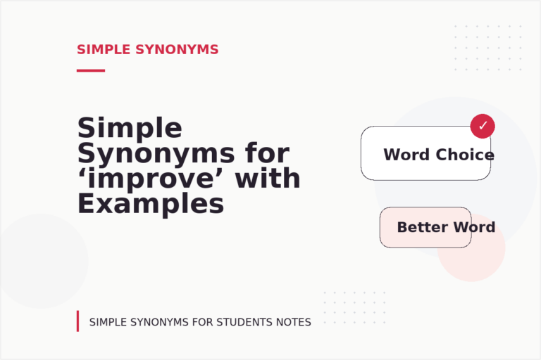 Simple Synonyms for ‘improve’ with Examples