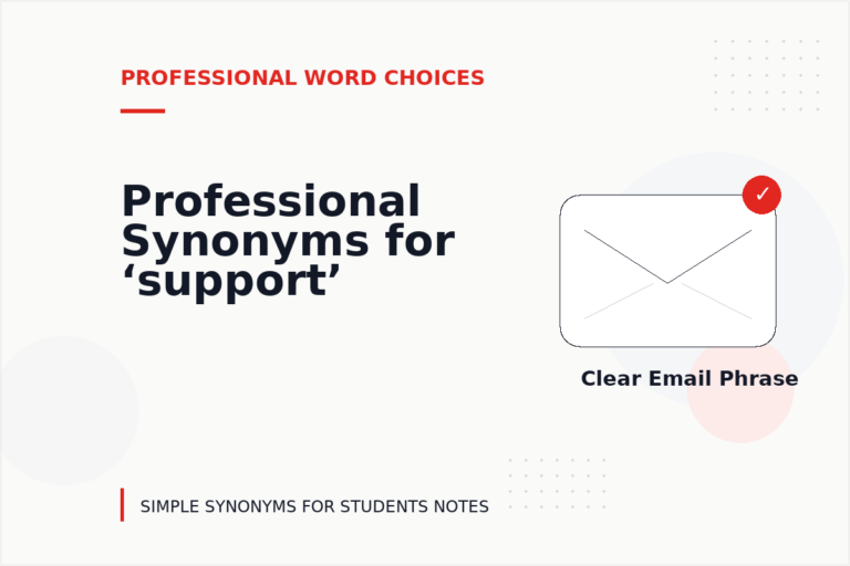 Professional Synonyms for ‘support’