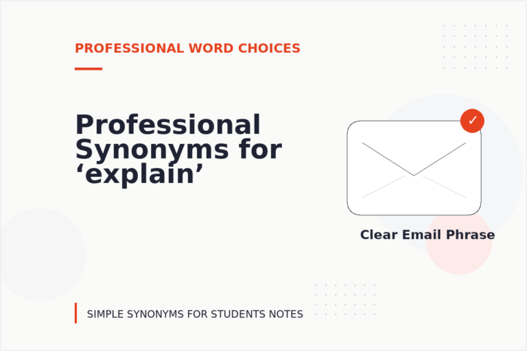 Professional Synonyms for ‘explain’