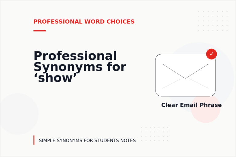 Professional Synonyms for ‘show’