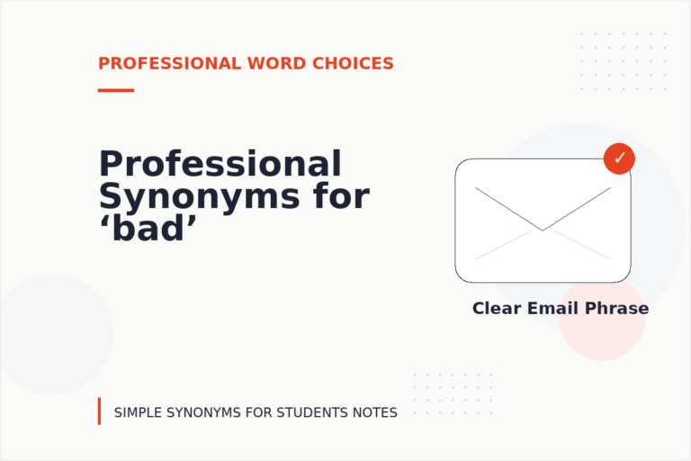 Professional Synonyms for ‘bad’