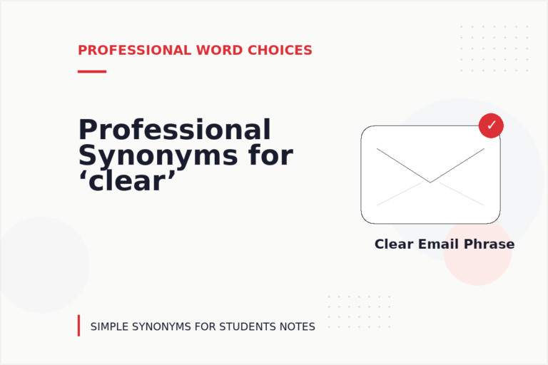 Professional Synonyms for ‘clear’