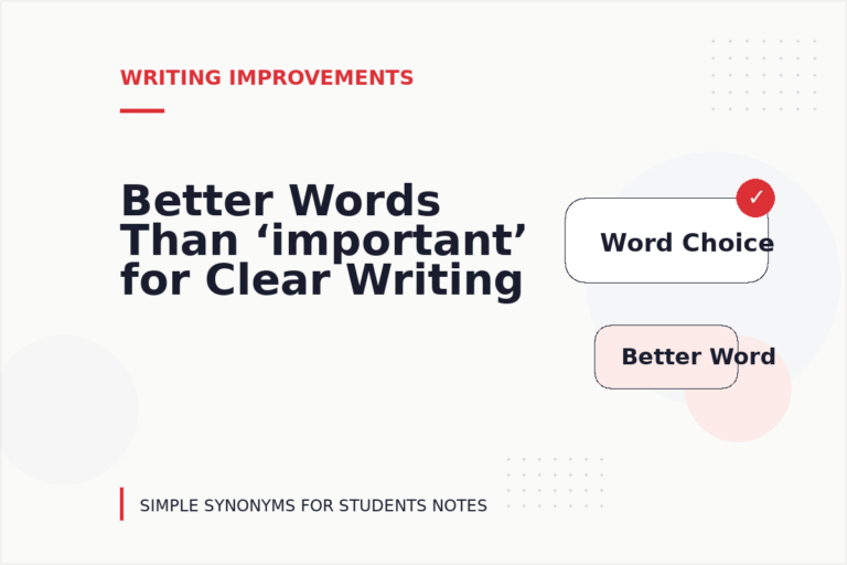 Better Words Than ‘important’ for Clear Writing Better Words Than ‘important’ for Clear Writing