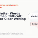 Better Words Than ‘difficult’ for Clear Writing