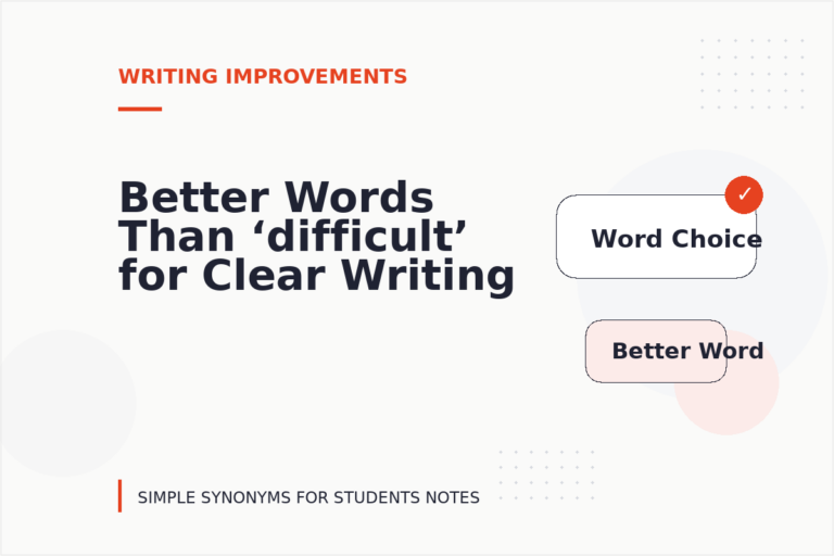 Better Words Than ‘difficult’ for Clear Writing
