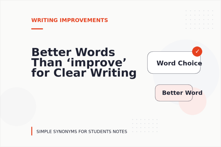 Better Words Than ‘improve’ for Clear Writing