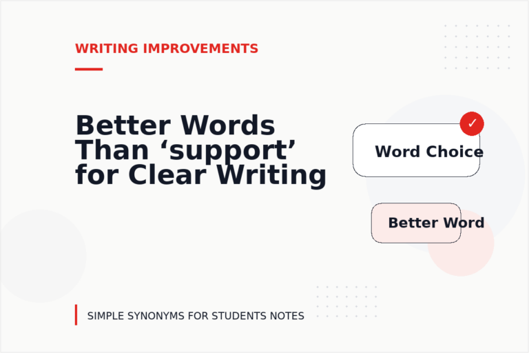 Better Words Than ‘support’ for Clear Writing