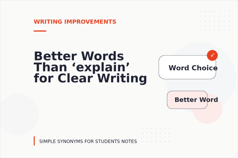 Better Words Than ‘explain’ for Clear Writing