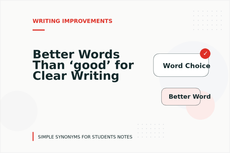 Better Words Than ‘good’ for Clear Writing