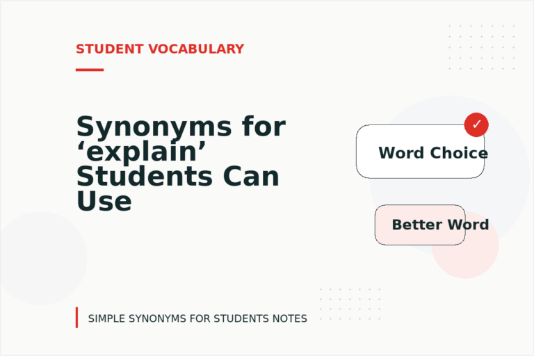 Synonyms for ‘explain’ Students Can Use