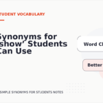 Synonyms for ‘show’ Students Can Use