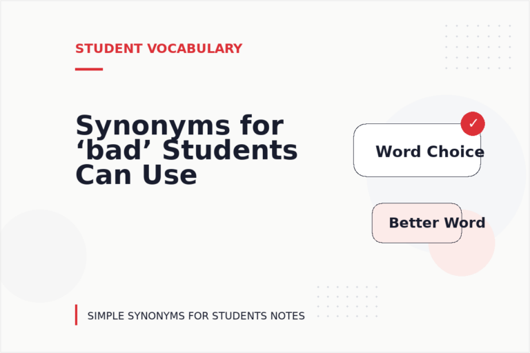 Synonyms for ‘bad’ Students Can Use